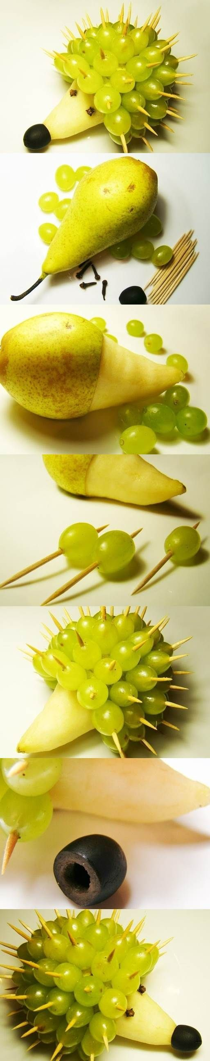 Jeżyk z gruszki i winogrona
