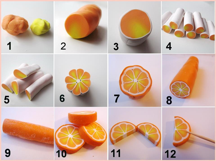 Dekoracyjne pomarańcze z modeliny